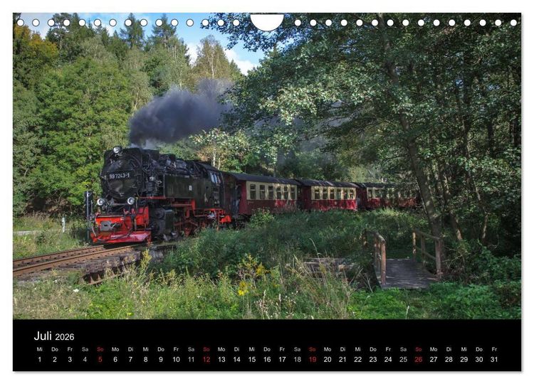 Produktbild: Unter Dampf in Sachsen Anhalt 2.0 (Wandkalender 2026 DIN A4 quer), CALVENDO Monatskalender
