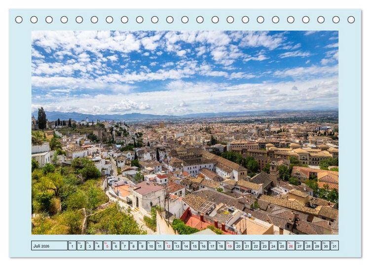 Produktbild: Ein Herz f&uuml;r Granada (Tischkalender 2026 DIN A5 quer), CALVENDO Monatskalender