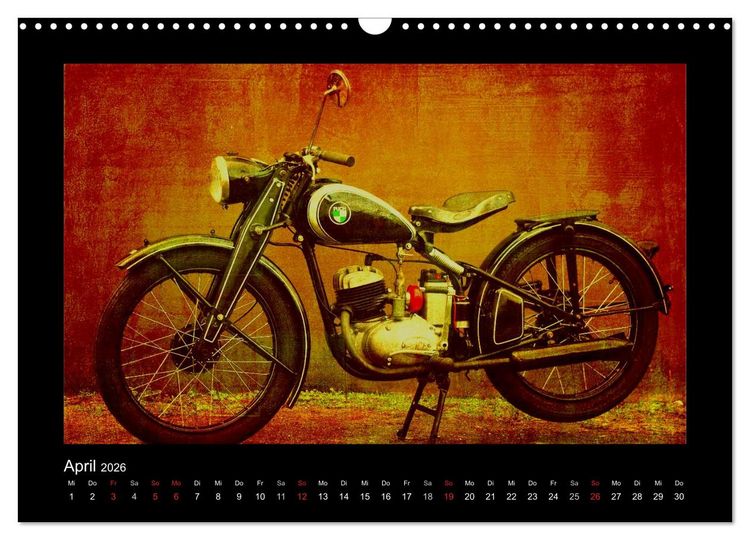 Produktbild: Motorrad Oldtimer (Wandkalender 2026 DIN A3 quer), CALVENDO Monatskalender
