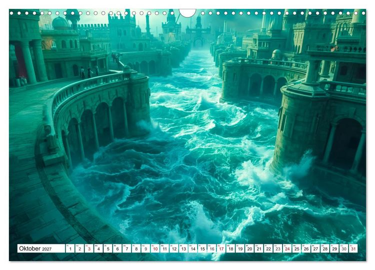 Produktbild: Atlantis &ndash; Glanz und Fall einer verlorenen Welt (Wandkalender 2027 DIN A3 quer), CALVENDO Monatskalender