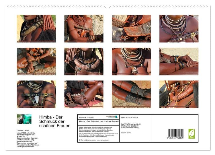 Produktbild: Himba - Der Schmuck der sch&ouml;nen Frauen (hochwertiger Premium Wandkalender 2027 DIN A2 quer), Kunstdruck in Hochglanz