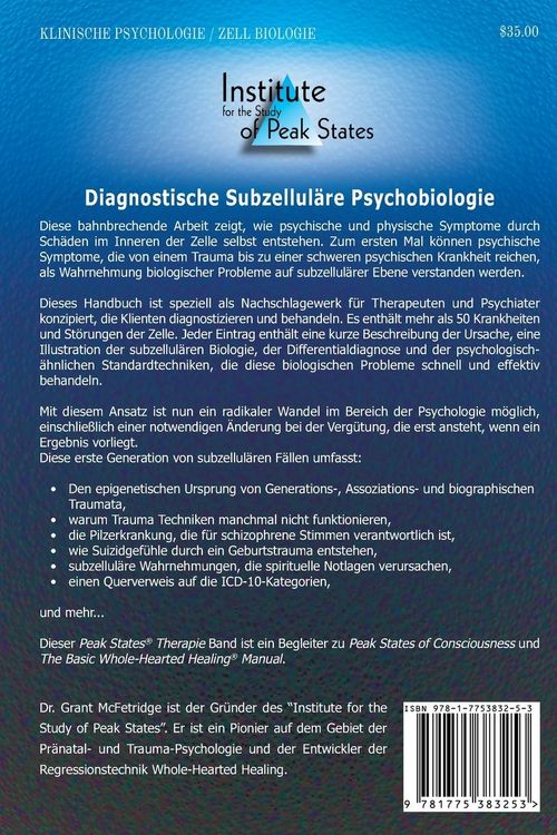 Produktbild: Subzellul&auml;re Psychobiologie Diagnosehandbuch
