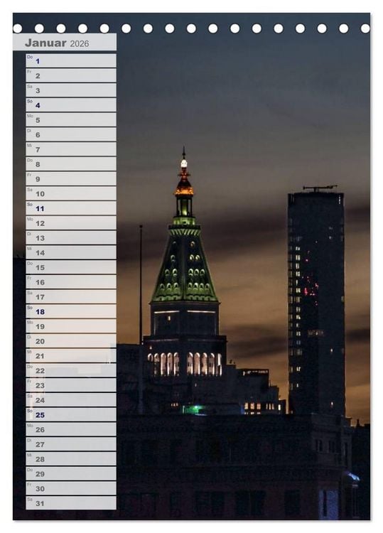 Produktbild: New York - Manhattan (Tischkalender 2026 DIN A5 hoch), CALVENDO Monatskalender