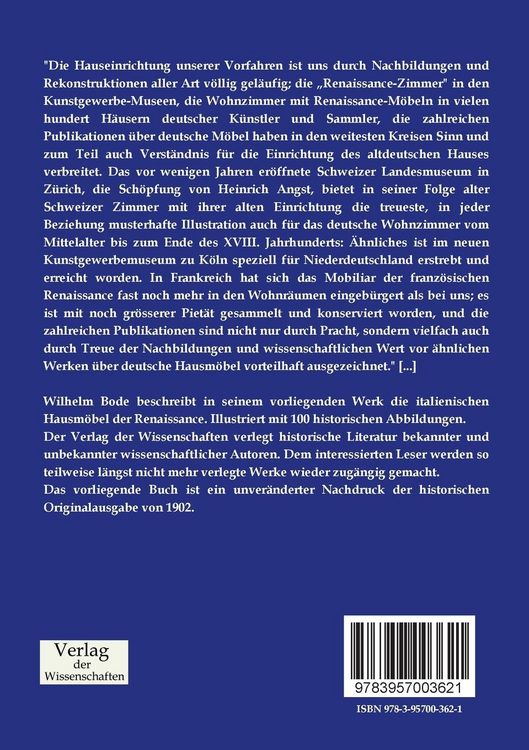 Produktbild: Die italienischen Hausm&ouml;bel der Renaissance