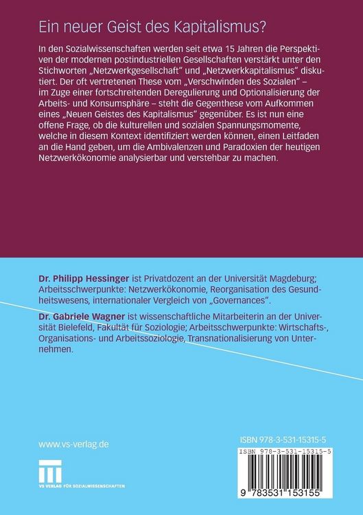 Produktbild: Ein neuer Geist des Kapitalismus?
