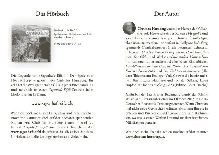 Produktbild: Sagenhaft Eifel! - Abenteuer in einer fantastischen Region