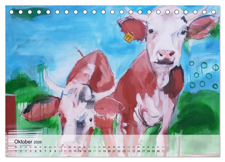 Produktbild: Kunst-Kalender von Stefanie Rogge (Tischkalender 2026 DIN A5 quer), CALVENDO Monatskalender