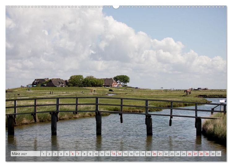 Produktbild: Wundersch&ouml;ne Hallig Hooge (Wandkalender 2027 DIN A2 quer), CALVENDO Monatskalender