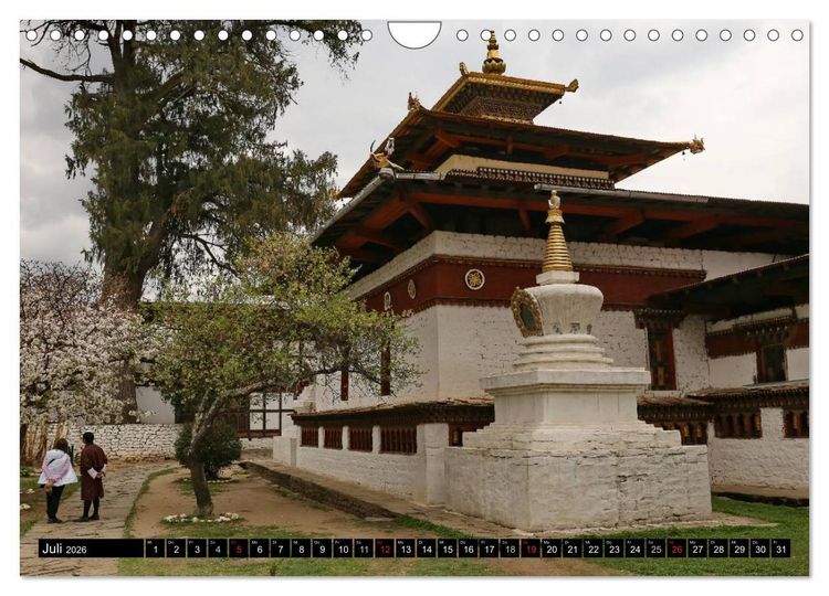 Produktbild: Druk Yul - Szenen aus Bhutan (Wandkalender 2026 DIN A4 quer), CALVENDO Monatskalender