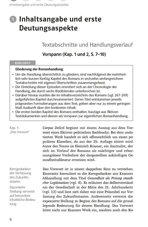 Produktbild: Lekt&uuml;rehilfen Juli Zeh, Corpus Delicti. Ein Prozess