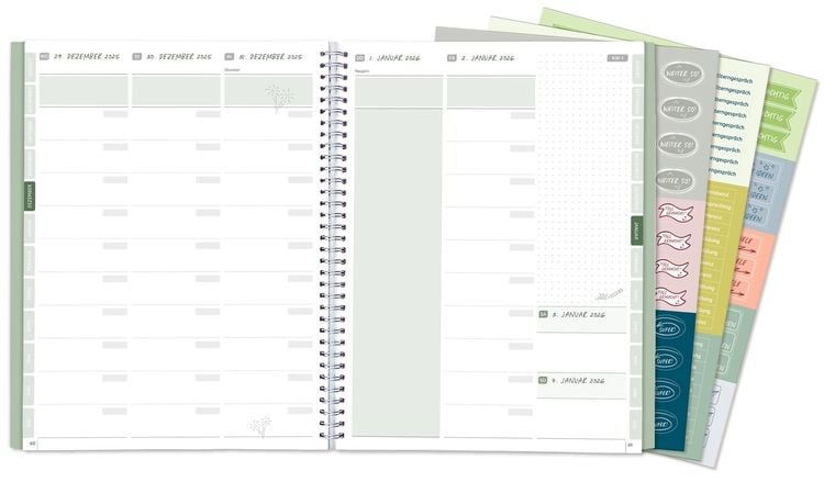 Produktbild: Mein Lehrerplaner A4+ – Ringbindung – Lehrerkalender für das Schuljahr 2025/2026 – Sommerblüte
