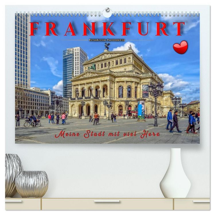 Produktbild: Frankfurt - meine Stadt mit viel Herz (hochwertiger Premium Wandkalender 2026 DIN A2 quer), Kunstdruck in Hochglanz