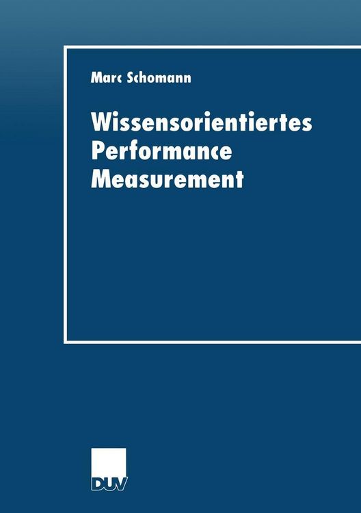 Produktbild: Wissensorientiertes Performance Measurement
