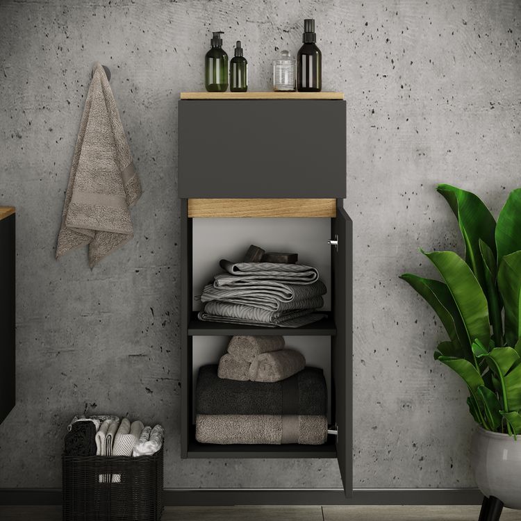 Produktbild: Badschrank H&auml;ngeschrank Schublade Cosila 85x30x32