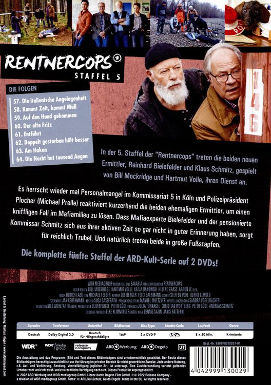 Produktbild: Rentnercops - Jeder Tag z&auml;hlt! - Staffel 5 [2 DVDs]