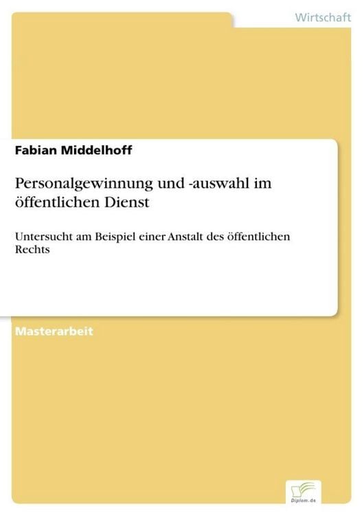 Produktbild: Personalgewinnung und -auswahl im &ouml;ffentlichen Dienst