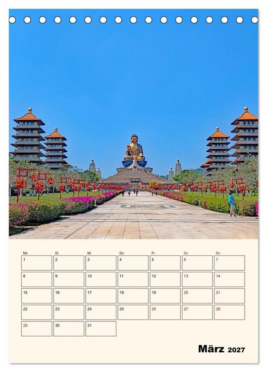 Produktbild: Taiwan &ndash; Traumreise durch Asiens Geheimtipp (Tischkalender 2027 DIN A5 hoch), CALVENDO Monatskalender