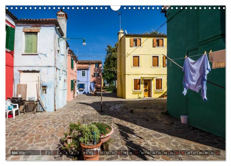 Produktbild: BURANO Charmante und farbenfrohe Insel (Wandkalender 2026 DIN A3 quer), CALVENDO Monatskalender