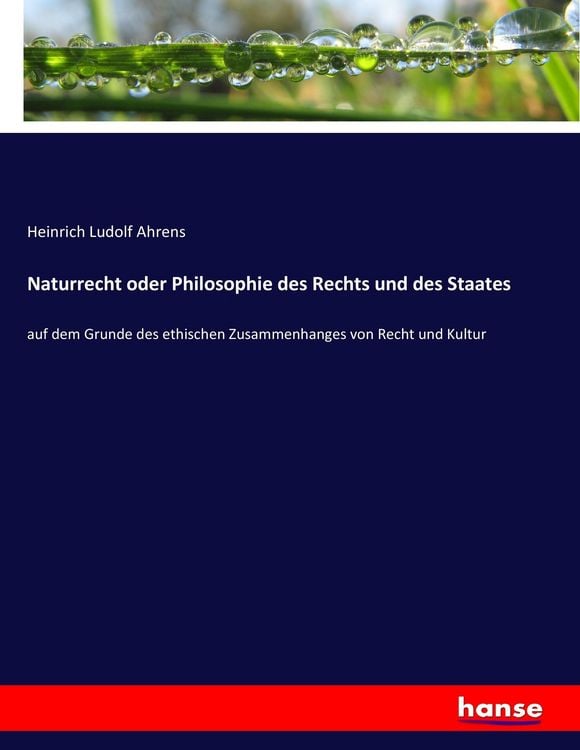 Produktbild: Naturrecht oder Philosophie des Rechts und des Staates