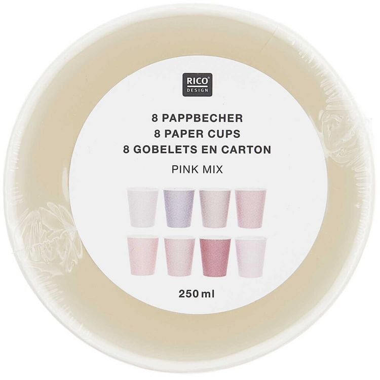 Produktbild: Pappbecher Mix, Rosa, MIX