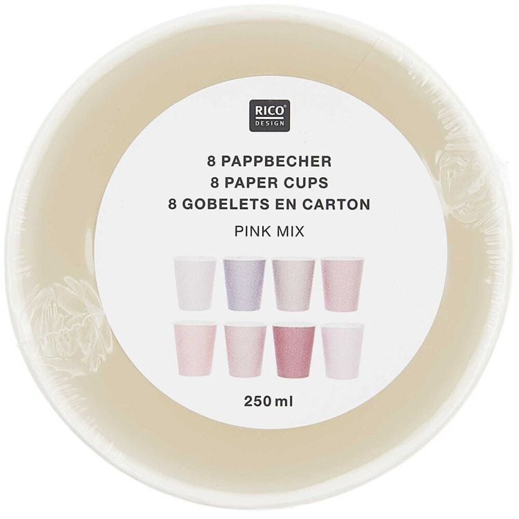 Produktbild: Pappbecher Mix, Rosa,