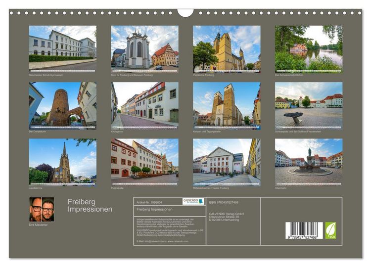 Produktbild: Freiberg Impressionen (Wandkalender 2026 DIN A3 quer), CALVENDO Monatskalender