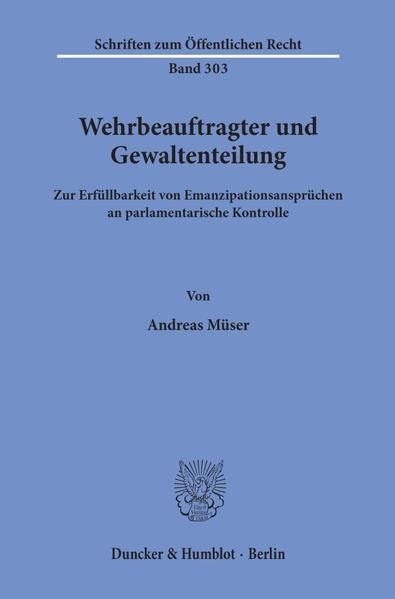 Produktbild: Wehrbeauftragter und Gewaltenteilung.