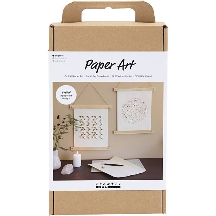 Produktbild: Creativ Company Kreativ Set Papierkunst, Papier zum Aufh&auml;ngen, Creme