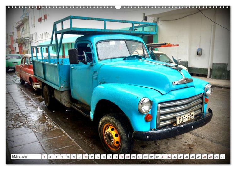 Produktbild: CHEVY POWER - Amerikanische Pickup Trucks in Kuba (Wandkalender 2026 DIN A2 quer), CALVENDO Monatskalender