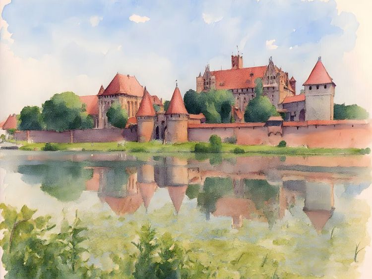 Produktbild: CALVENDO Puzzle Deutschordensschloss Marienburg in Polen | 1000 Teile Lege-Gr&ouml;&szlig;e 64x48cm Foto-Puzzle f&uuml;r gl&uuml;ckliche Stunden