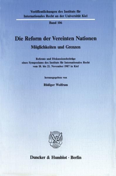 Produktbild: Die Reform der Vereinten Nationen.