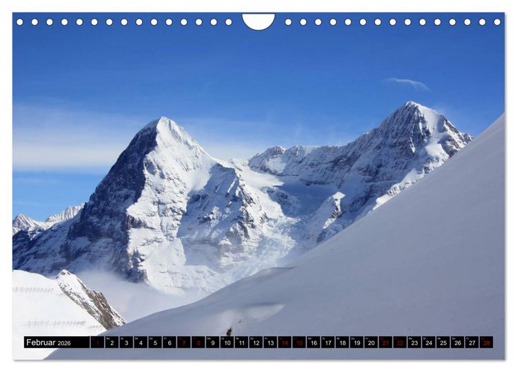 Produktbild: Eiger, M&ouml;nch und Jungfrau 2026 (Wandkalender 2026 DIN A4 quer), CALVENDO Monatskalender