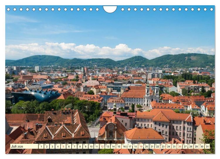 Produktbild: Mein Graz. Perle an der Mur (Wandkalender 2026 DIN A4 quer), CALVENDO Monatskalender