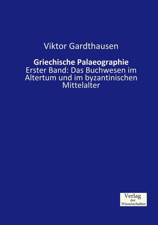 Produktbild: Griechische Palaeographie