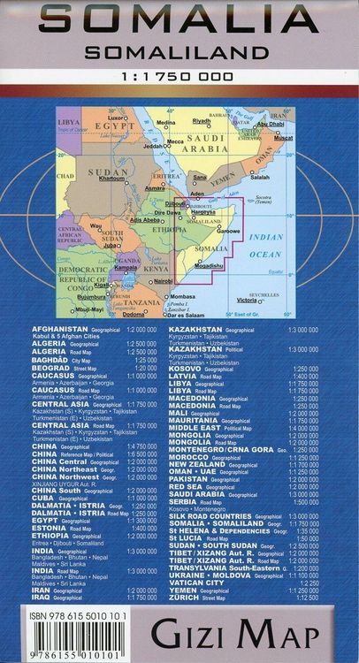 Produktbild: Somalia Geographical Map