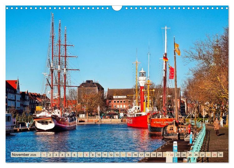Produktbild: Sch&ouml;ne H&auml;fen in Deutschland von Greetsiel bis Lindau (Wandkalender 2026 DIN A3 quer), CALVENDO Monatskalender