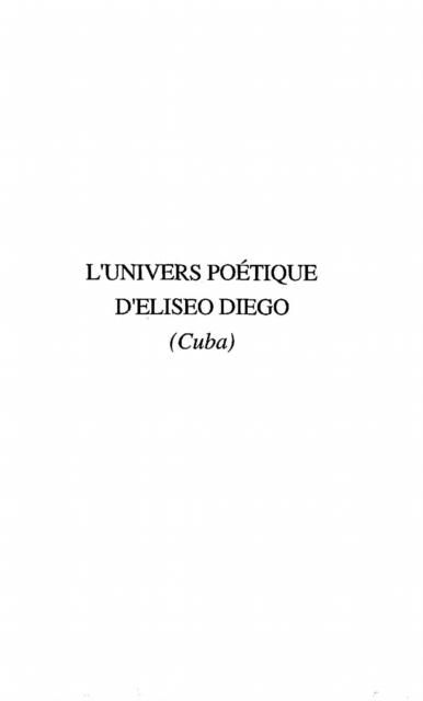 Produktbild: L'univers Poetique D'eliseo Diego