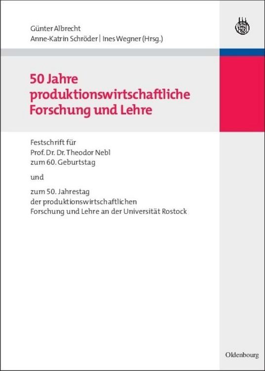 Produktbild: 50 Jahre produktionswirtschaftliche Forschung und Lehre