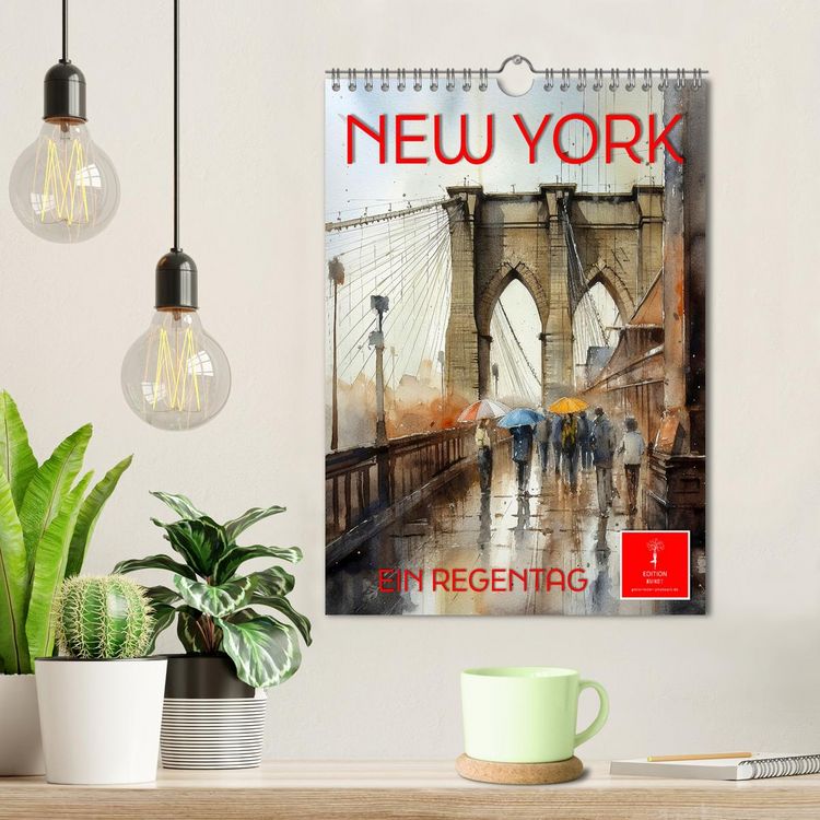 Produktbild: New York - ein Regentag (Wandkalender 2026 DIN A4 hoch), CALVENDO Monatskalender