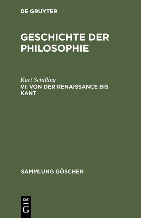 Produktbild: Von der Renaissance bis Kant