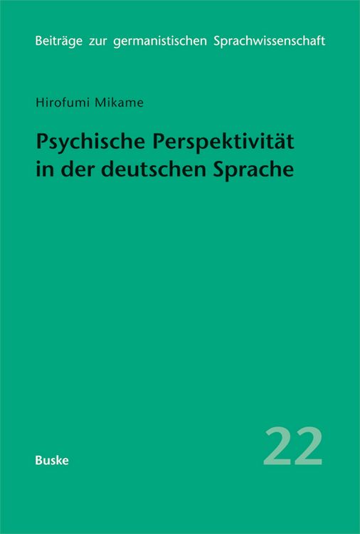 Produktbild: Psychische Perspektivit&auml;t in der deutschen Sprache