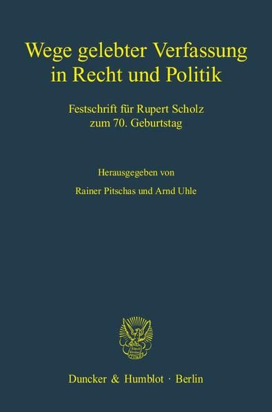 Produktbild: Wege gelebter Verfassung in Recht und Politik.