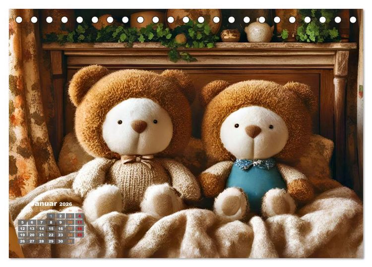 Produktbild: Kuscheliges & Knuddeliges (Tischkalender 2026 DIN A5 quer), CALVENDO Monatskalender