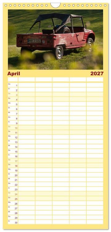 Produktbild: Familienplaner 2027 - Kultauto Ente Citro&euml;n 2CV mit 5 Spalten (Wandkalender, 21 x 45 cm) CALVENDO
