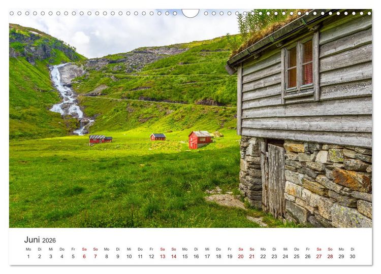 Produktbild: Wasserf&auml;lle in Norwegen (Wandkalender 2026 DIN A3 quer), CALVENDO Monatskalender