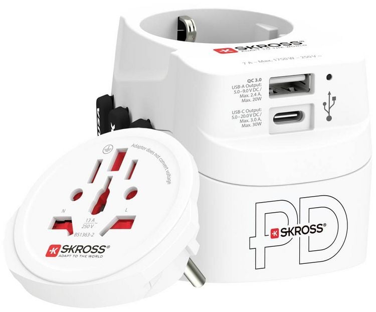Produktbild: SKROSS PRO Light USB AC30PD - World Travel Adapter