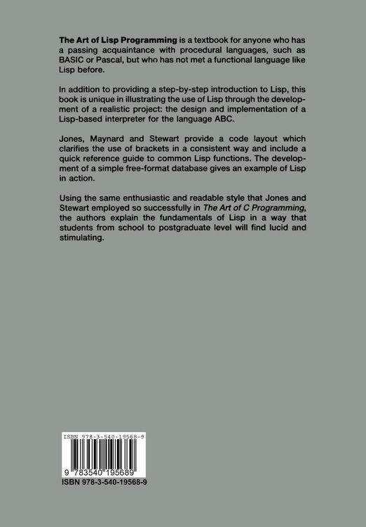 Produktbild: The Art of Lisp Programming