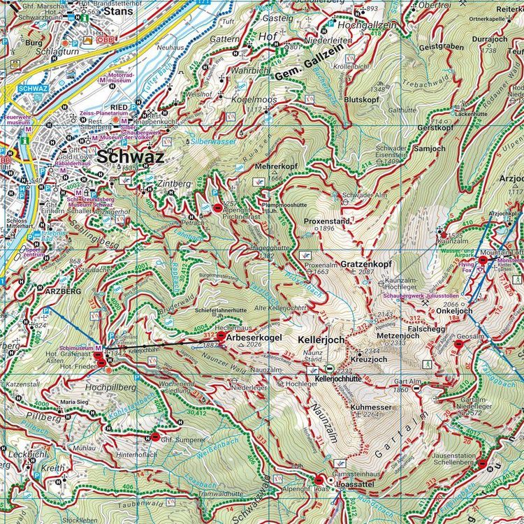 Produktbild: freytag & berndt Wanderkarte WK 151 Zillertal, Tuxer Alpen - Jenbach - Schwaz 1:50.000