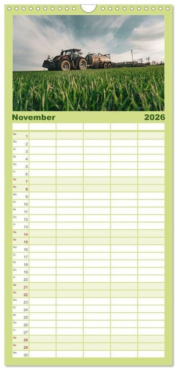 Produktbild: Familienplaner 2026 - Agrartechnik mit 5 Spalten (Wandkalender, 21 x 45 cm) CALVENDO