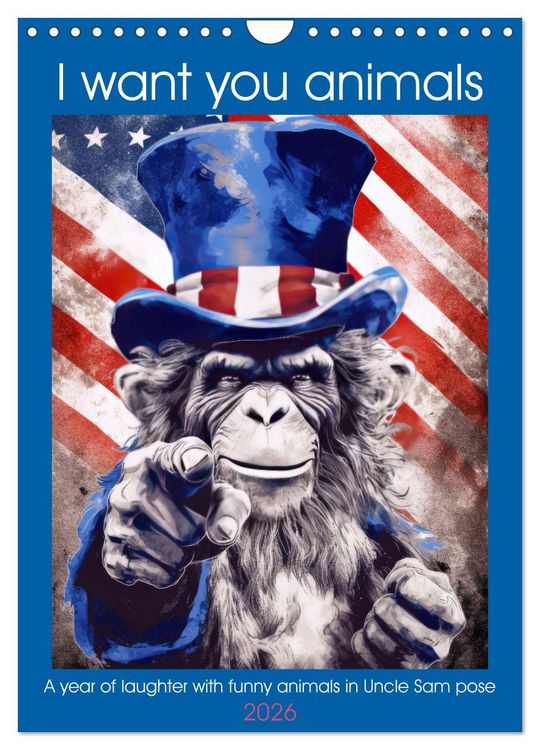 Produktbild: I want you animals (Wall Calendar 2026 DIN A4 portrait), CALVENDO 12 Month Wall Calendar